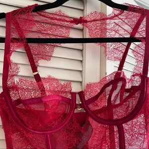 Victoria’s Secret Red Lace Bustier Corset